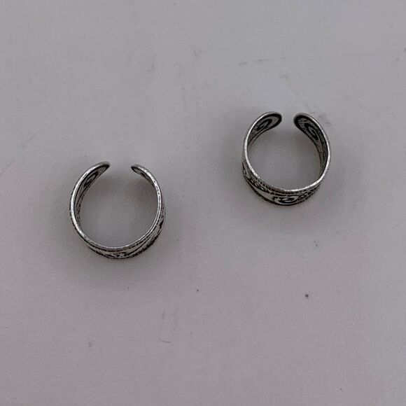 Ear cuff, pair, 925 solid sterling silver, brutalist, Celtic, boho, NWOT - Picture 3 of 13